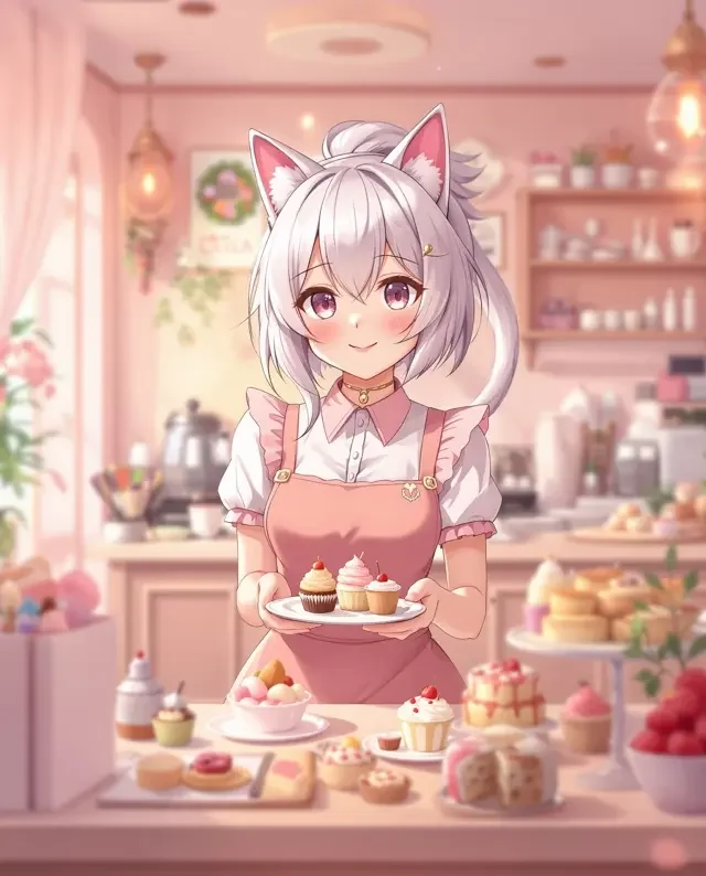 甜品店的猫耳店员 - 免费漫画阅站同人作品